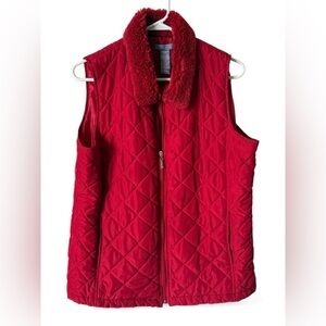 Red Quilted Vest by Laura Scott